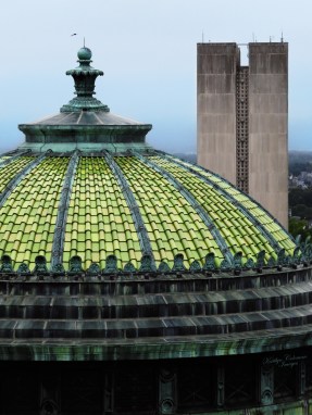 Dome on the capital building's north wing & Pennsylvania State Archives tower
