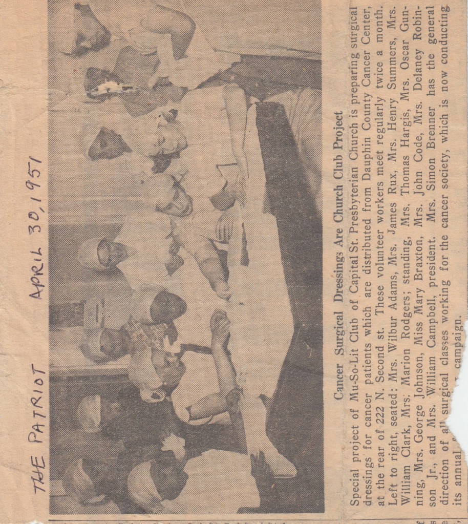 Cancer Surgical Dressings, April 30, 1951